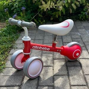 Red and White Kids Balance Trike